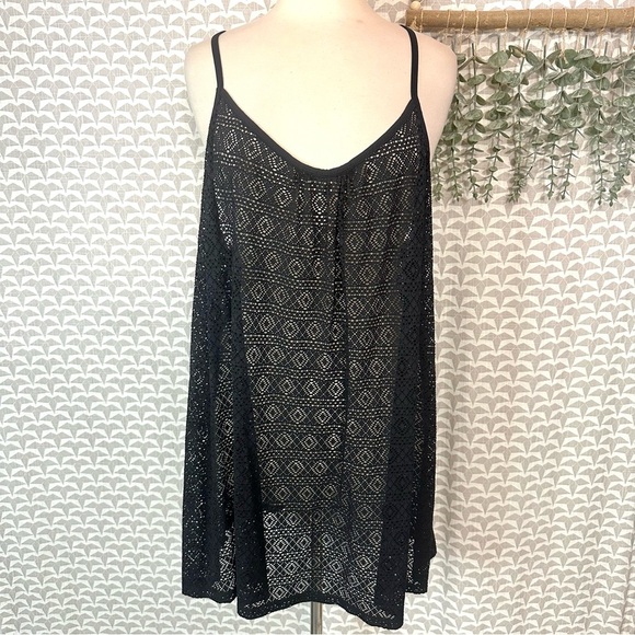 Torrid Black Crochet Cover-Up Dress Beach Swimsuit Plus Size 0 0X Large 12 - Picture 4 of 12